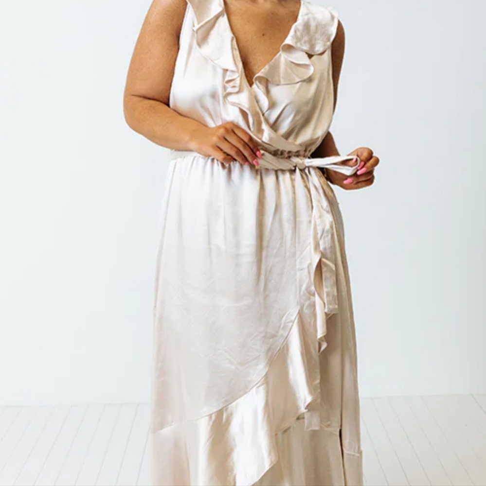 IMPRESSIONS BOUTIQUE SATIN DRESS SIZE 1X